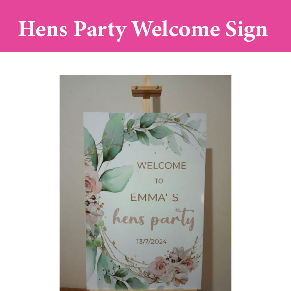 Hens-Party-welcome-sign Hens Party & Bridal Shower Party Welcome Sign