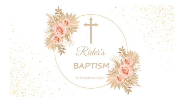 Baptism banner 4-Banner House
