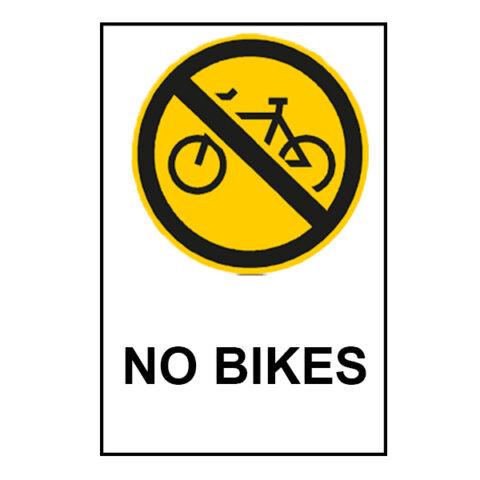 No Bikes Parking Sign - Banner House