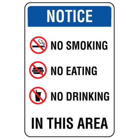 No Smoking Eating Drinking Sign - Banner House