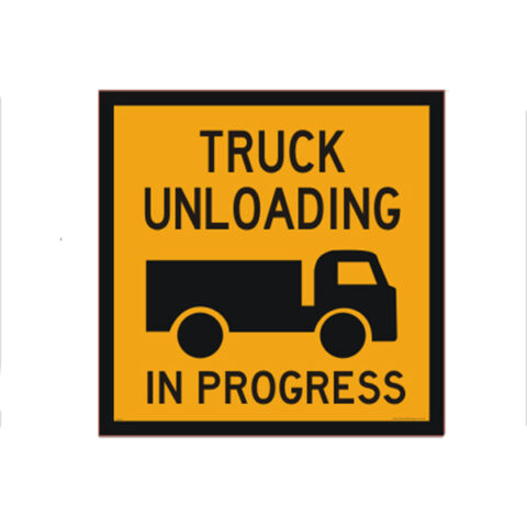 Truck Unloading In Progress Sign - Banner House