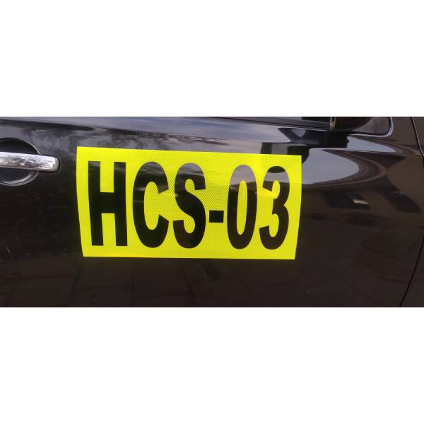 Hi Vis Asset Number Sign Hi Vis Asset Number Sign