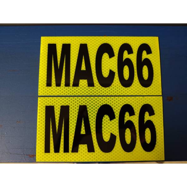Hi Vis Asset Number Sign Hi Vis Asset Number Sign