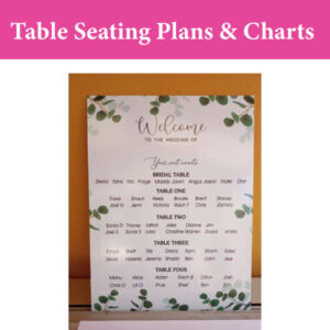 Table Seating Plans & Charts